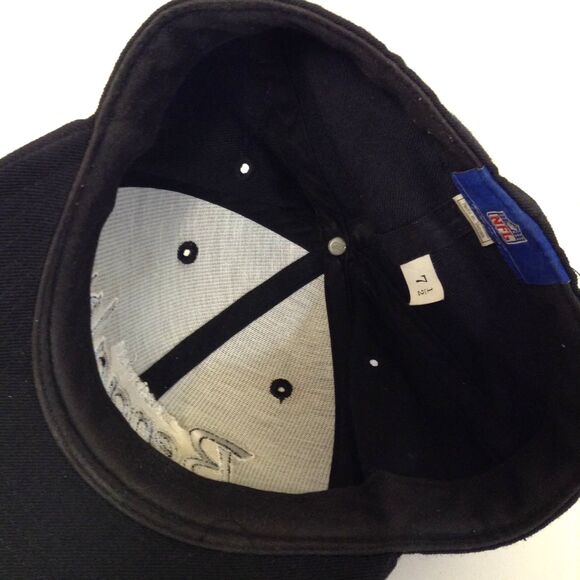 Cincinnati Bengals NFL Cap Hat Men 7 1/2 Black Wool Fitted Embroidered Spellout - Picture 5 of 9